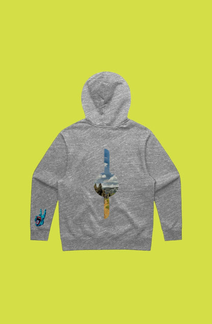 Onewheel-Inspired "Float" Portal Heavy Hoodie - Unisex Fit (Athletic Heather)