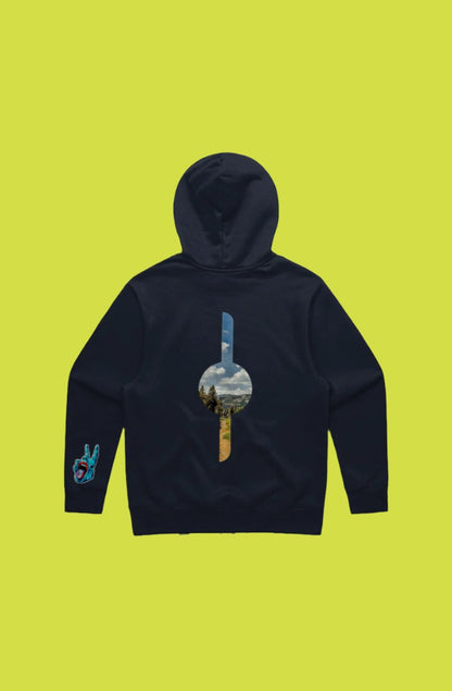Onewheel-Inspired "Float" Portal Heavy Hoodie - Unisex Fit (Midnight Blue) *