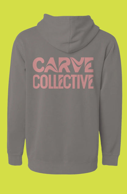 Carve Collective OW Splatter Independent Pigment Dyed Hoodie w/ Inlay Hood Design