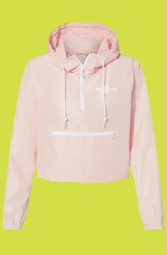 Carve Collective Fingerprint Design Lightweight Crop Jacket (Blush)