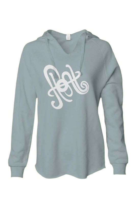 Carve Collective "Float" Backbone Design Women’s California Wave Wash Hooded Pullover (SAGE)