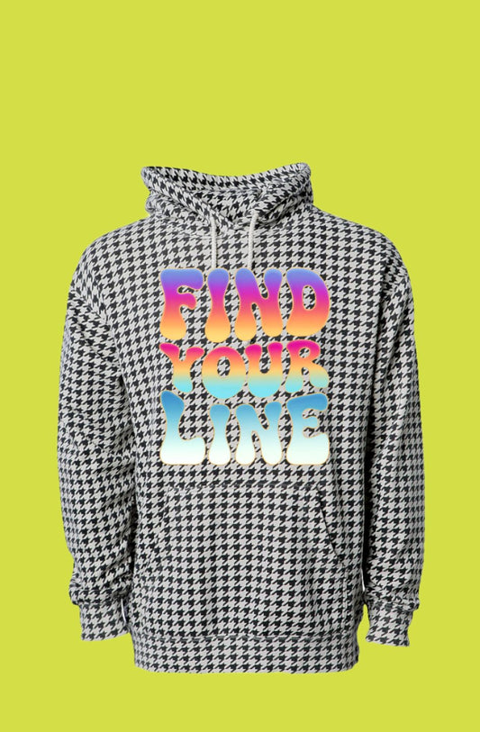 The Linefinder Hoodie – Houndstooth Edition | Bold, Classic, Custom-Made for Onewheel Riders