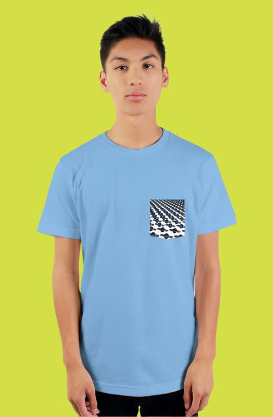 XR Forever - Icy Blue Patterned Pocket tultex mens t shirt