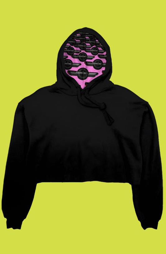 GT Patterned Hoodie - crop fleece hoodie