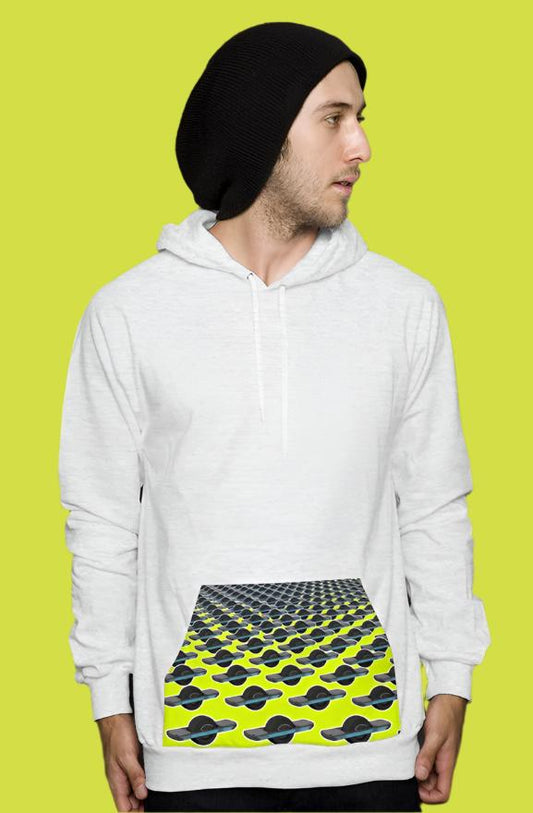 Float Gear Pint Forever Patterned Kangaroo Pocket pullover hoody (White)