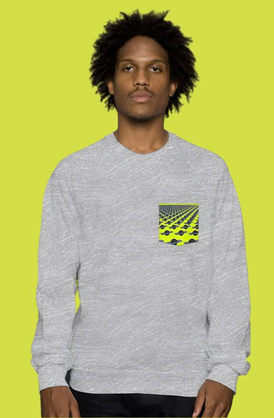 Float Gear Pint Patterned Pocket - crew neck sweatshirt (Light Grey)