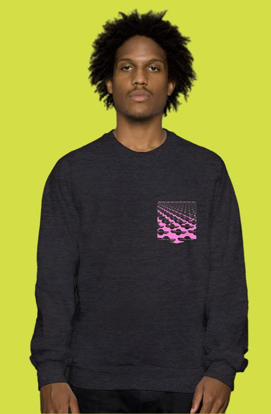 Float Gear GT Patterned Pocket - crew neck sweatshirt (Grey)